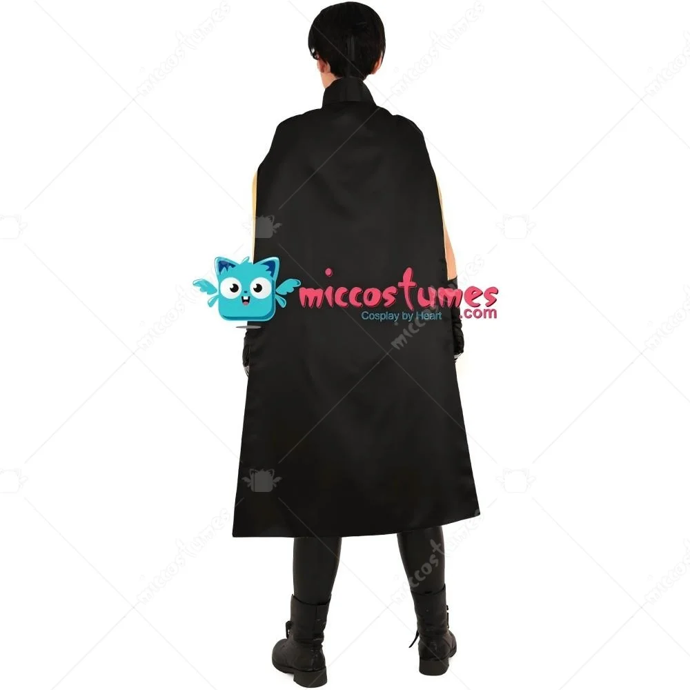 【Ready for Ship】Miccostumes Men's Robin Cosplay Costume Bodysuit with Cloak for Halloween Party