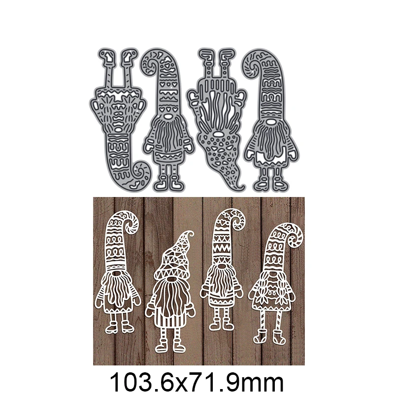 Santa Claus & Little Snowman Frame Metal Cutting Dies For Scrapbooking Craft Embossing Stencil Die Cut Card Making