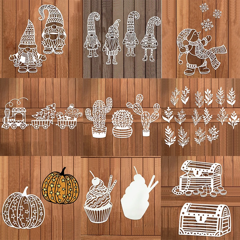 Santa Claus & Little Snowman Frame Metal Cutting Dies For Scrapbooking Craft Embossing Stencil Die Cut Card Making