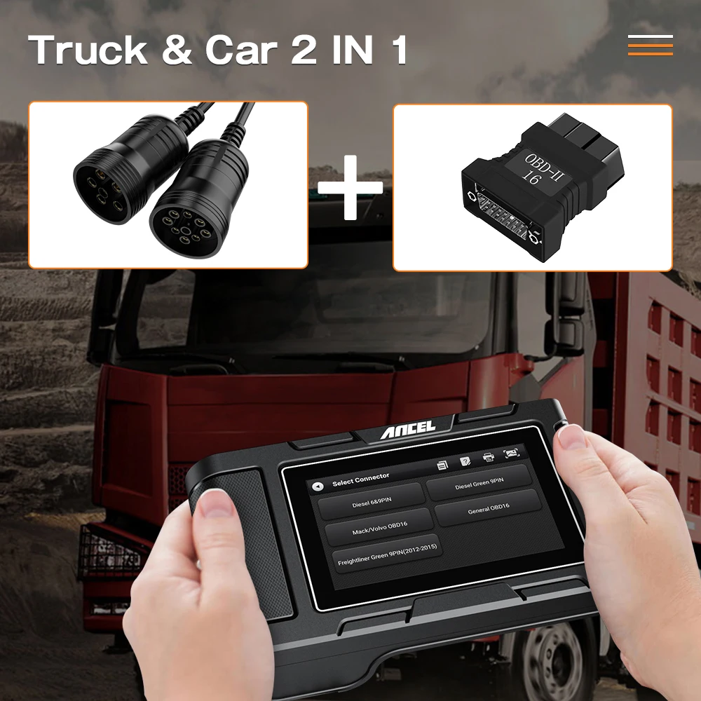 ANCEL HD3200 24V Heavy Duty Diesel Truck Scanner D.P.F Regeneration Oil Reset All System Car Diagnostic Tool for FUSO Hyundai