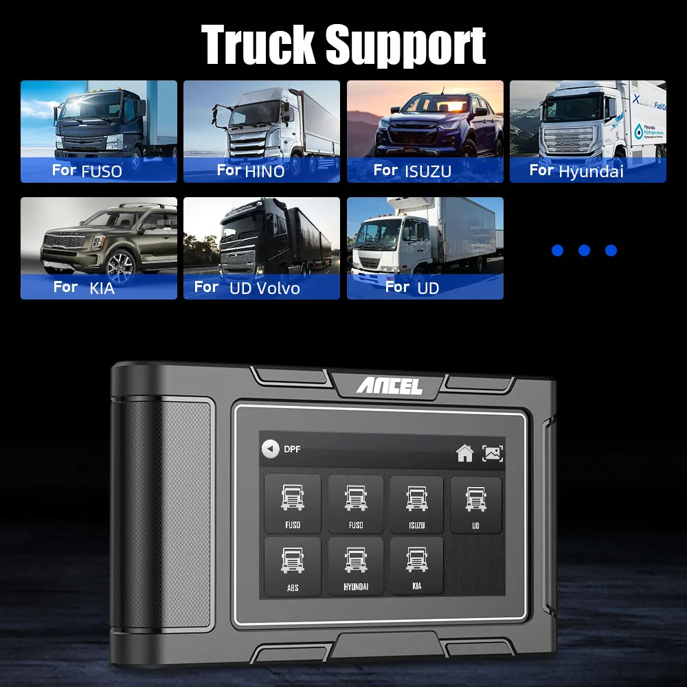 ANCEL HD3200 24V Heavy Duty Diesel Truck Scanner D.P.F Regeneration Oil Reset All System Car Diagnostic Tool for FUSO Hyundai