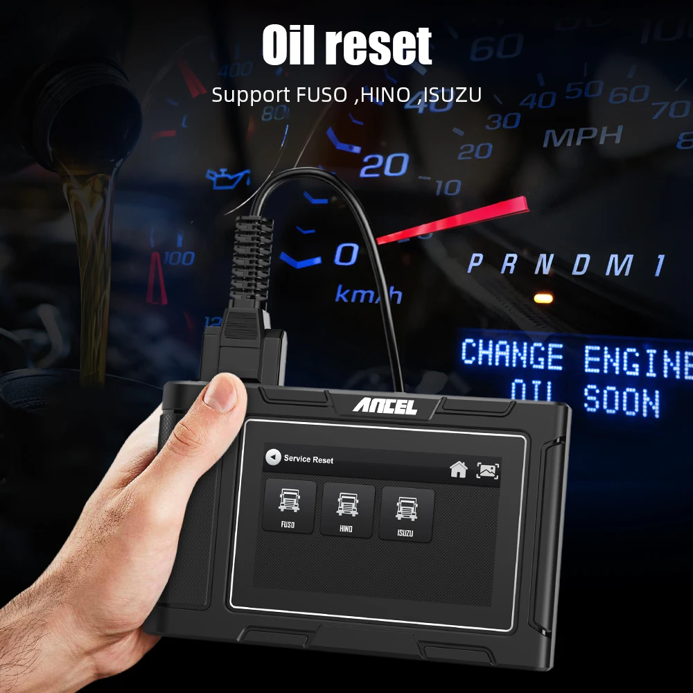 ANCEL HD3200 24V Heavy Duty Diesel Truck Scanner D.P.F Regeneration Oil Reset All System Car Diagnostic Tool for FUSO Hyundai