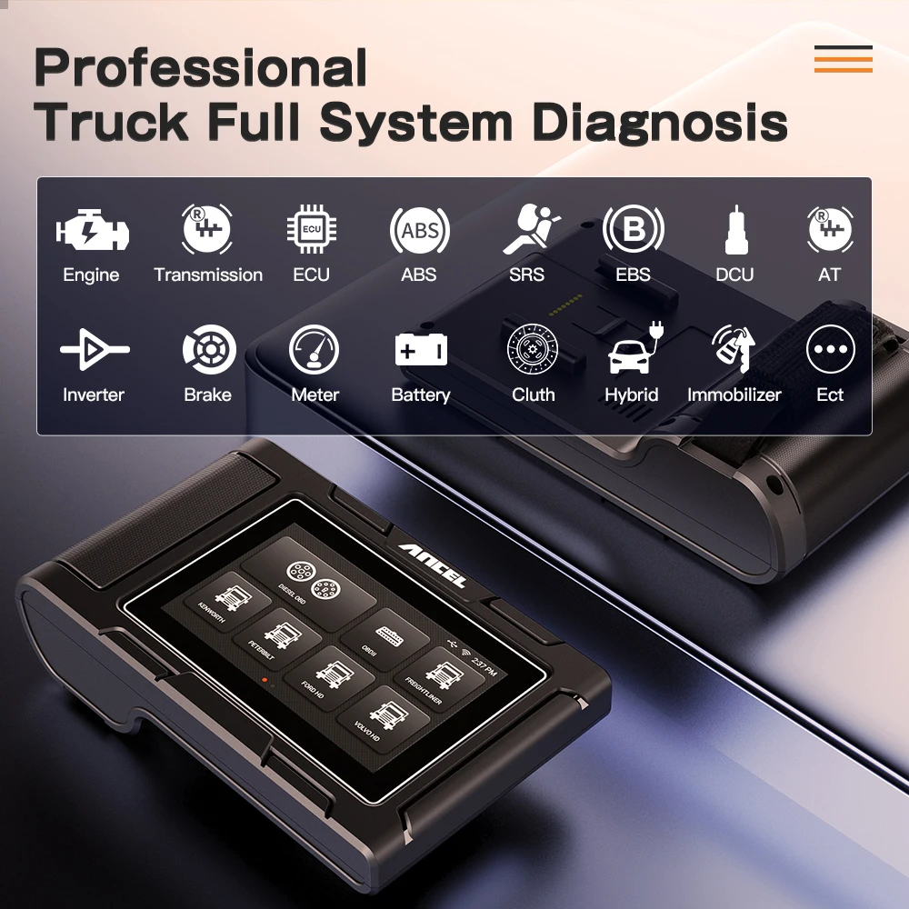 ANCEL HD3200 24V Heavy Duty Diesel Truck Scanner D.P.F Regeneration Oil Reset All System Car Diagnostic Tool for FUSO Hyundai
