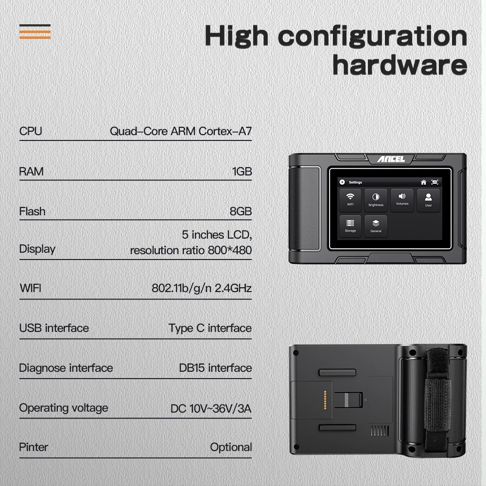 ANCEL HD3200 24V Heavy Duty Diesel Truck Scanner D.P.F Regeneration Oil Reset All System Car Diagnostic Tool for FUSO Hyundai