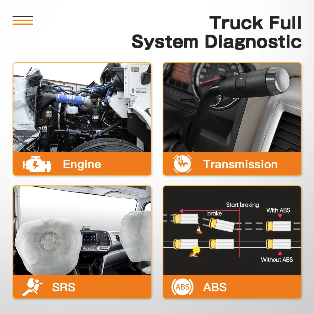 ANCEL HD3200 24V Heavy Duty Diesel Truck Scanner D.P.F Regeneration Oil Reset All System Car Diagnostic Tool for FUSO Hyundai