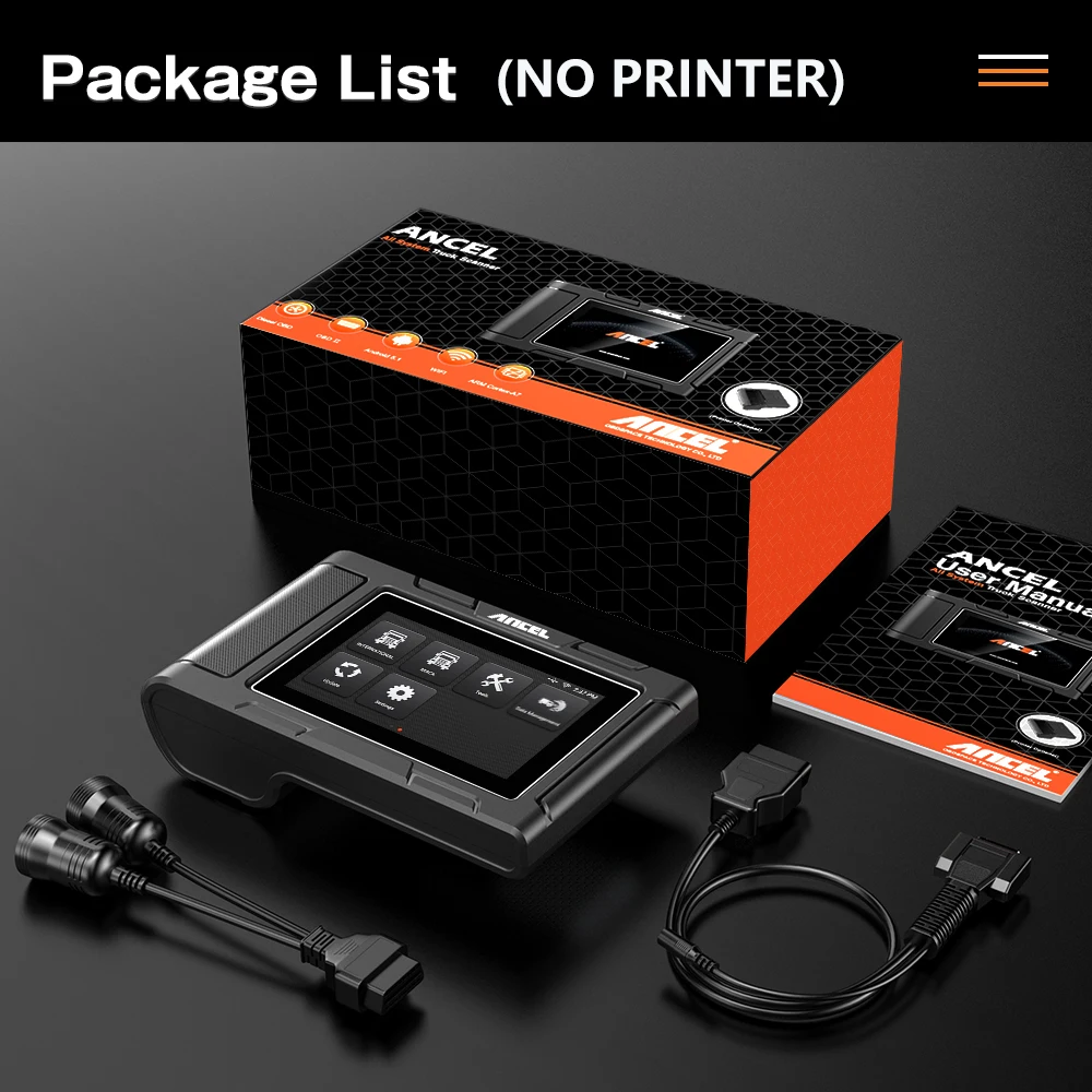 ANCEL HD3200 24V Heavy Duty Diesel Truck Scanner D.P.F Regeneration Oil Reset All System Car Diagnostic Tool for FUSO Hyundai
