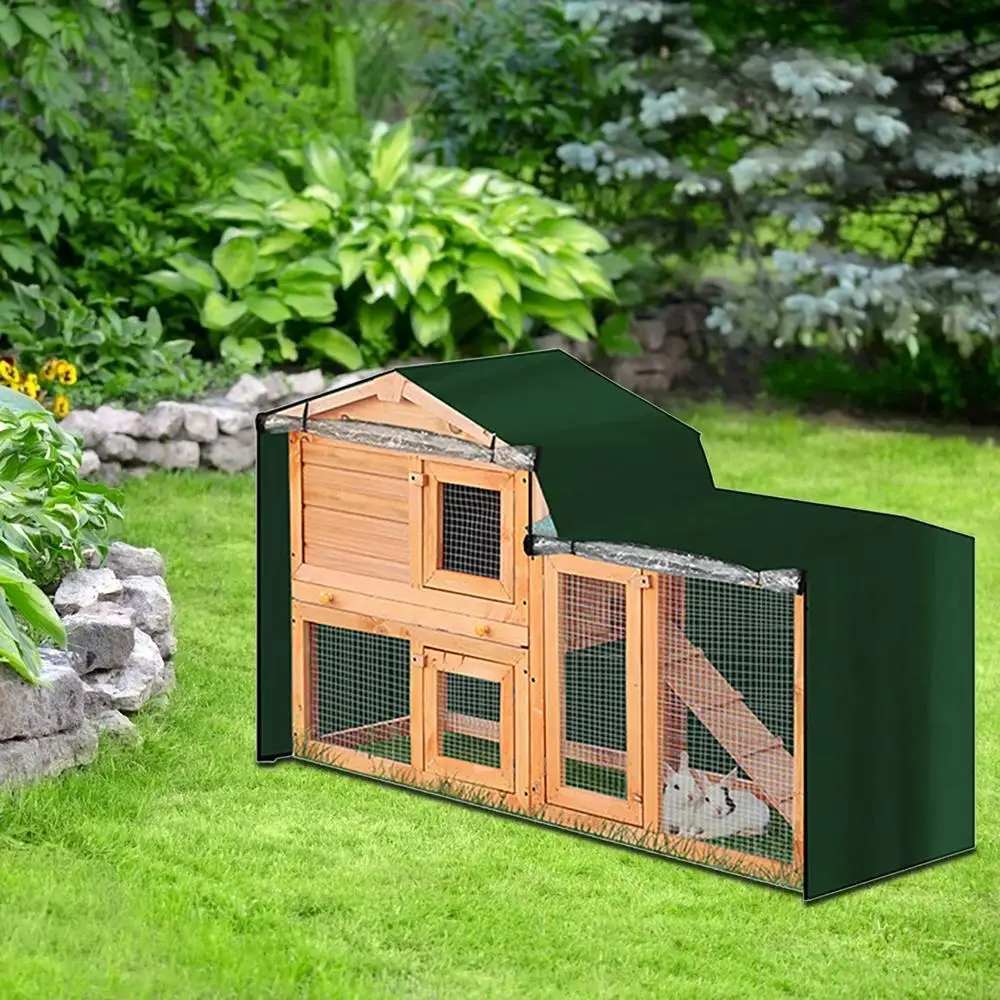 Rabbit Hutch Cover Farm Animal Cage Windproof Cover Pet Bunny Cage Dust Cover Waterproof Dust Cover Easy Cleaning Cage Accessory
