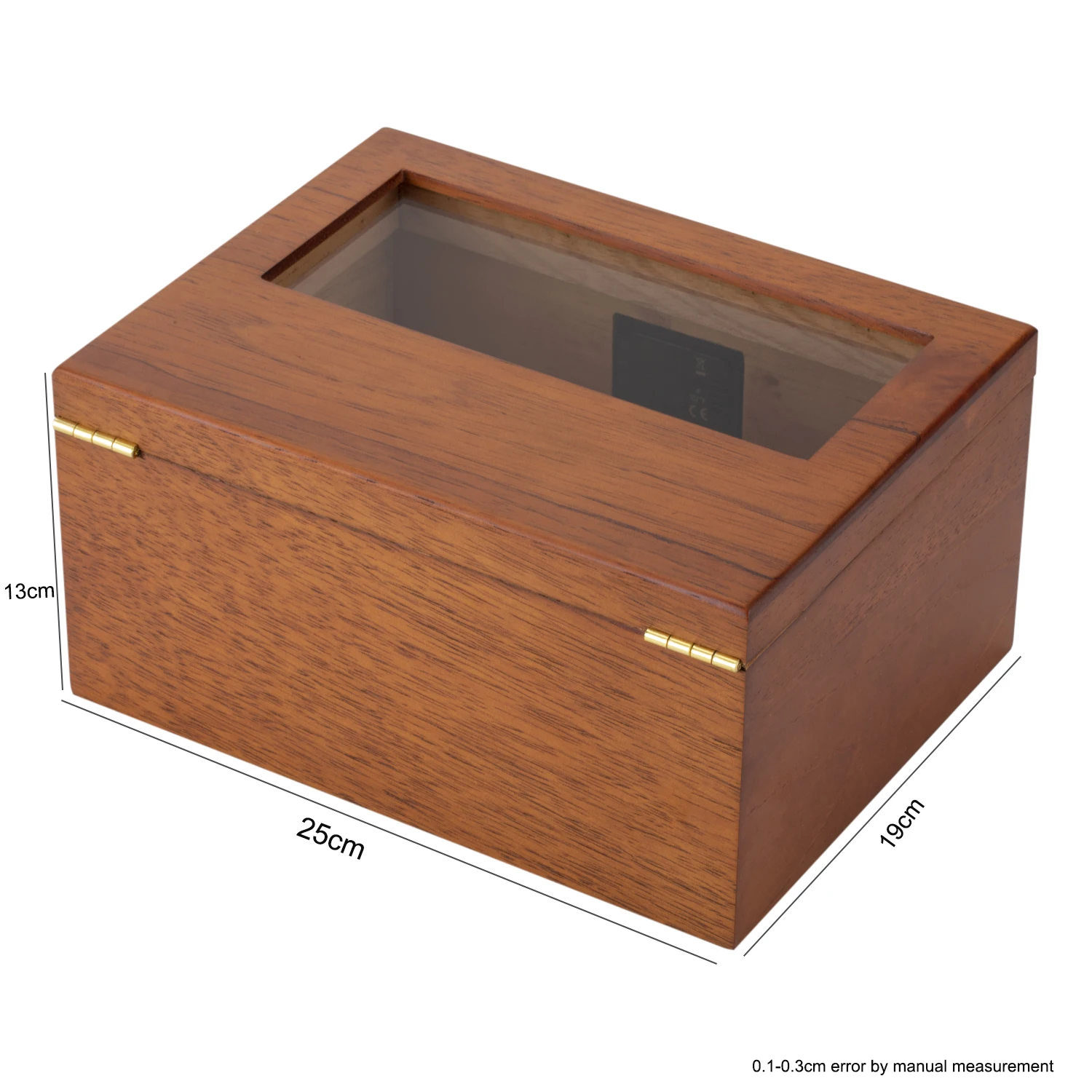 XIFEI Cigar Humidor With Hygrometer Humidifier 2 Drawers Cedar Wood Portable Humidor Box Cigar Case Fit 25-50 Cigars Cabinet