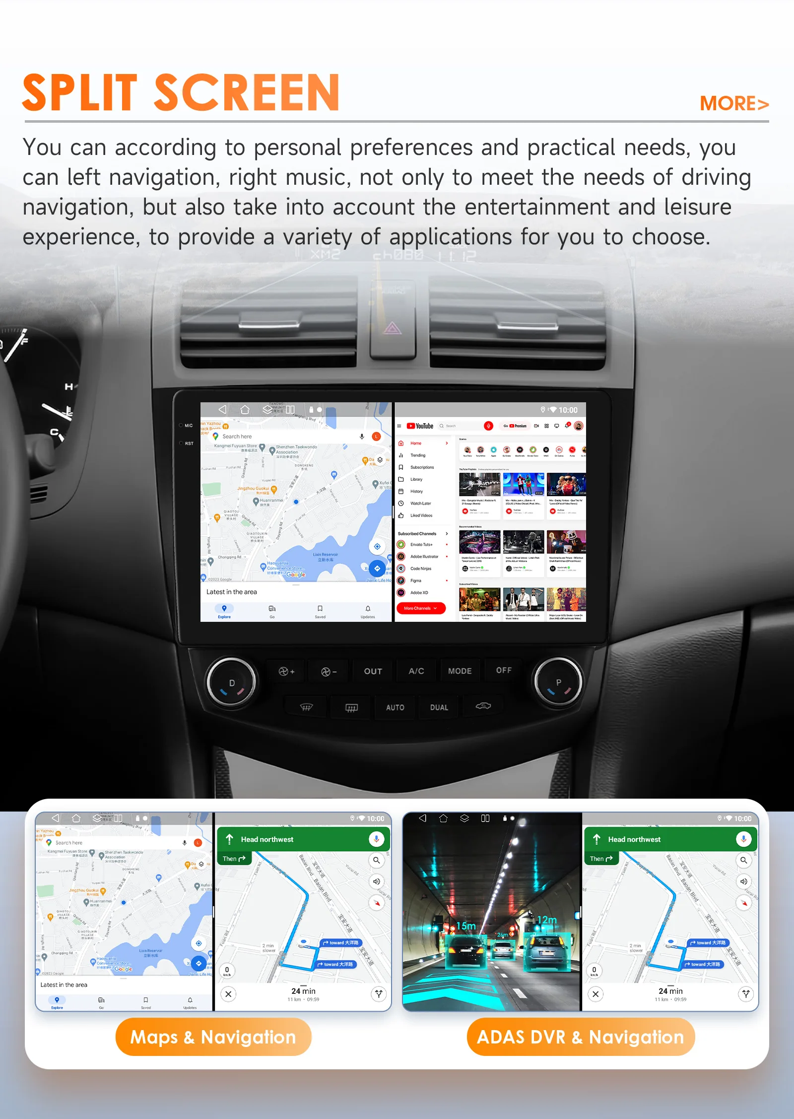 6115 Carplay Android 14 Car radio For Honda ACCORD 7 2003-2007 Autoradio Multimedia player GPS 360 Camera Screen by Snapdragon
