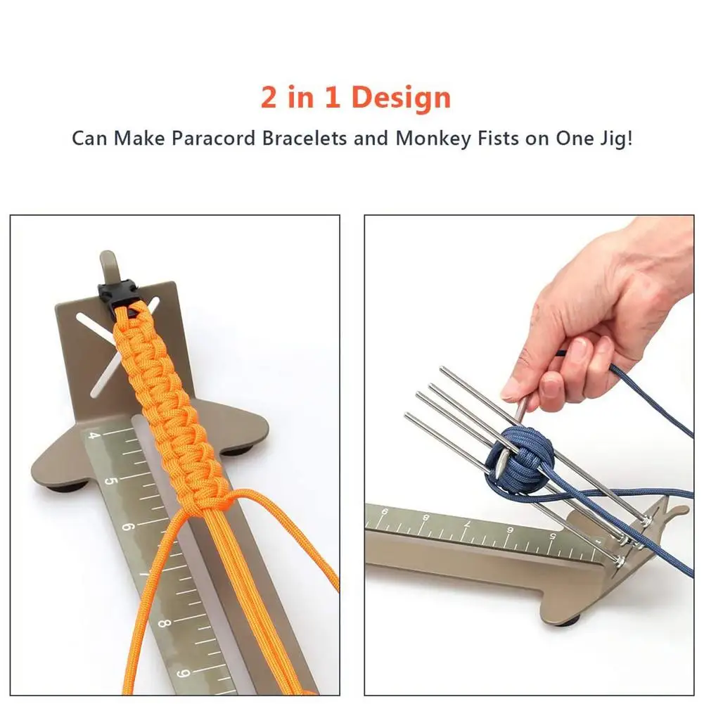 DIY Paracord Bracelet Maker Knitting Tool Knot Braided Parachute Cord Weaving Tools Wristband Braiding Device Bracelet Braid