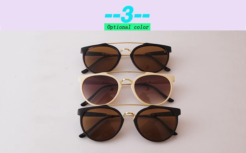 New Fashion Small Round Sunglasses Trendy Casual Double Nose Women Sun Glasses Men Classic vintage Thin Legs UV400 Sunglass