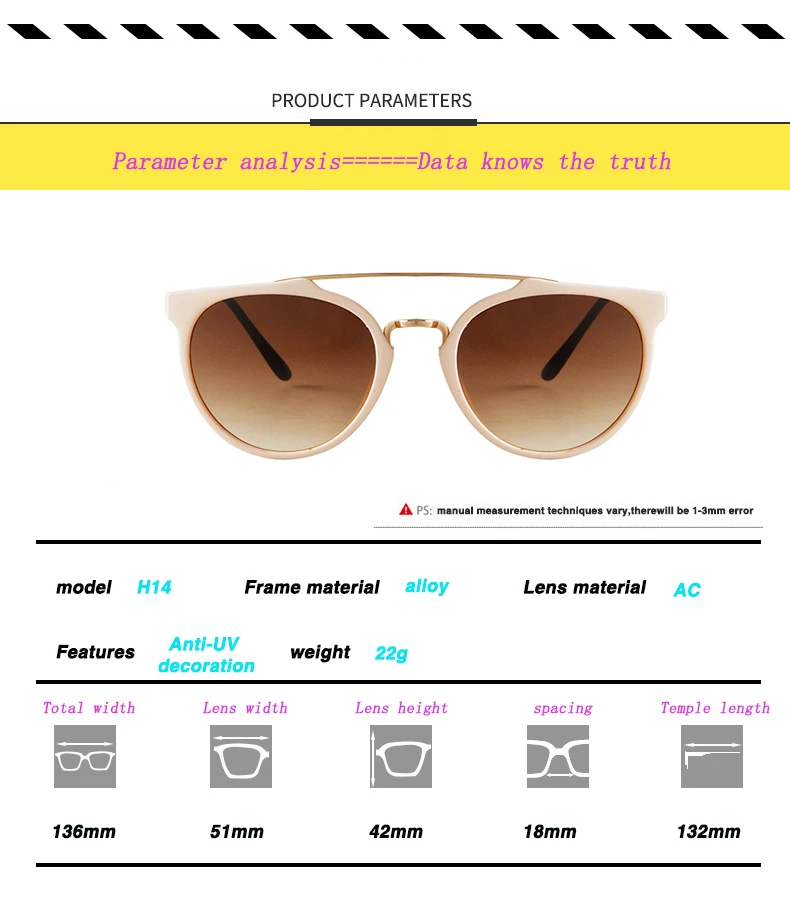 New Fashion Small Round Sunglasses Trendy Casual Double Nose Women Sun Glasses Men Classic vintage Thin Legs UV400 Sunglass