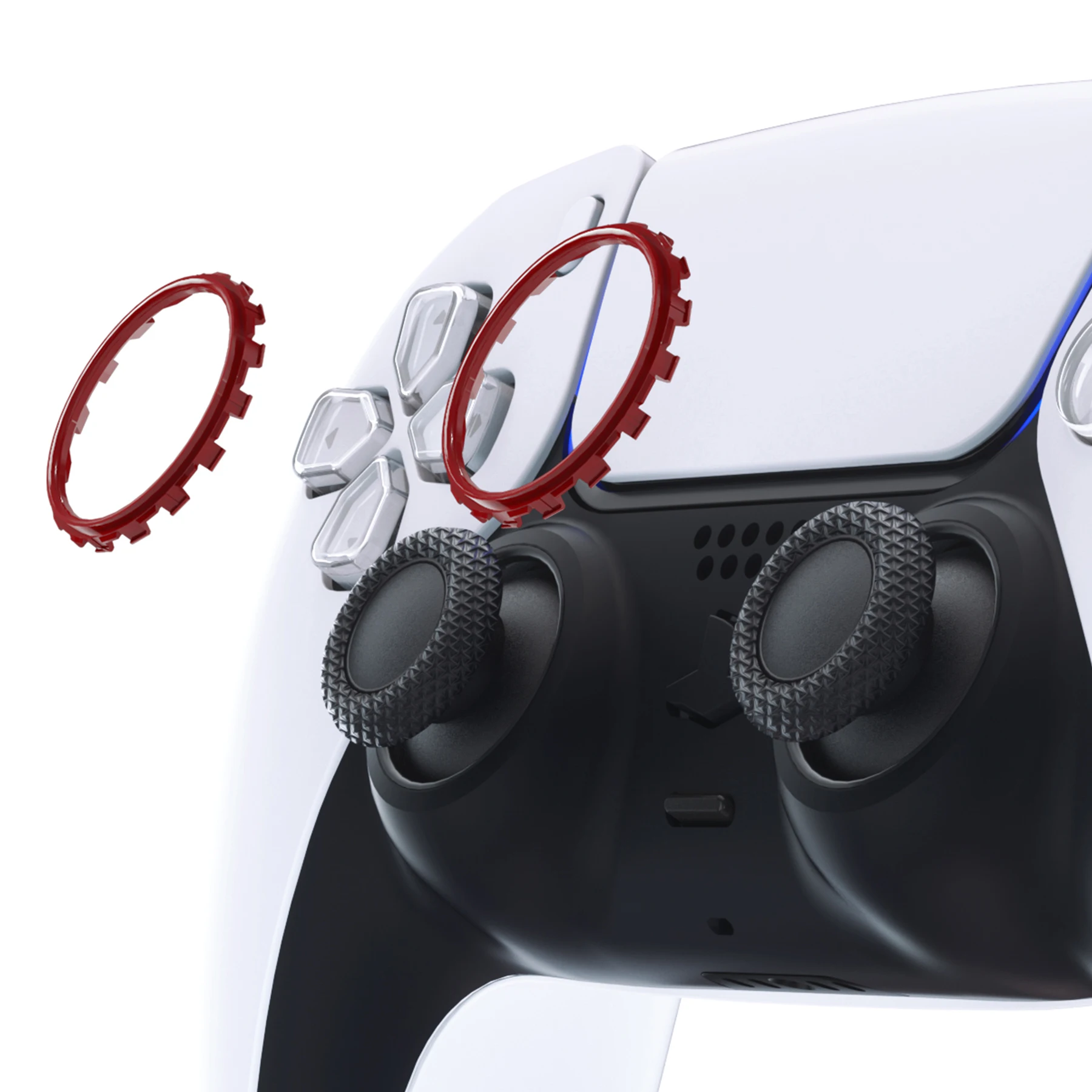eXtremeRate Replacement Accessories for ps5 Controller, Accent Rings for ps5 Controller - Controller NOT Included