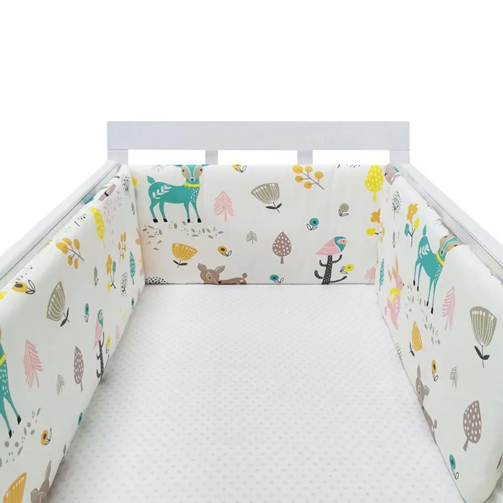 Hot Sale Baby Crib Bumper Cotton Thicken One-piece Crib Around Cushion Cot Protector Pillows Newborns Room Bedding Decor