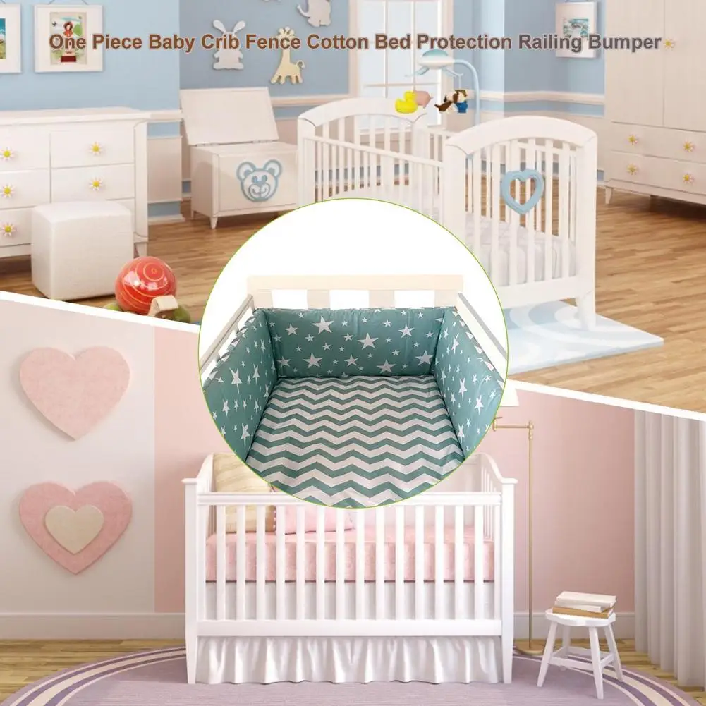 Hot Sale Baby Crib Bumper Cotton Thicken One-piece Crib Around Cushion Cot Protector Pillows Newborns Room Bedding Decor