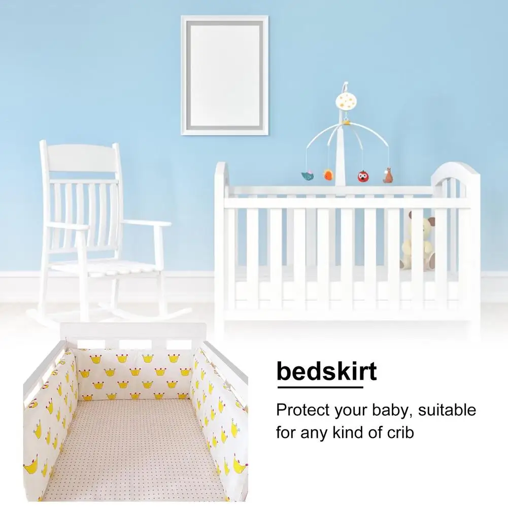 Hot Sale Baby Crib Bumper Cotton Thicken One-piece Crib Around Cushion Cot Protector Pillows Newborns Room Bedding Decor