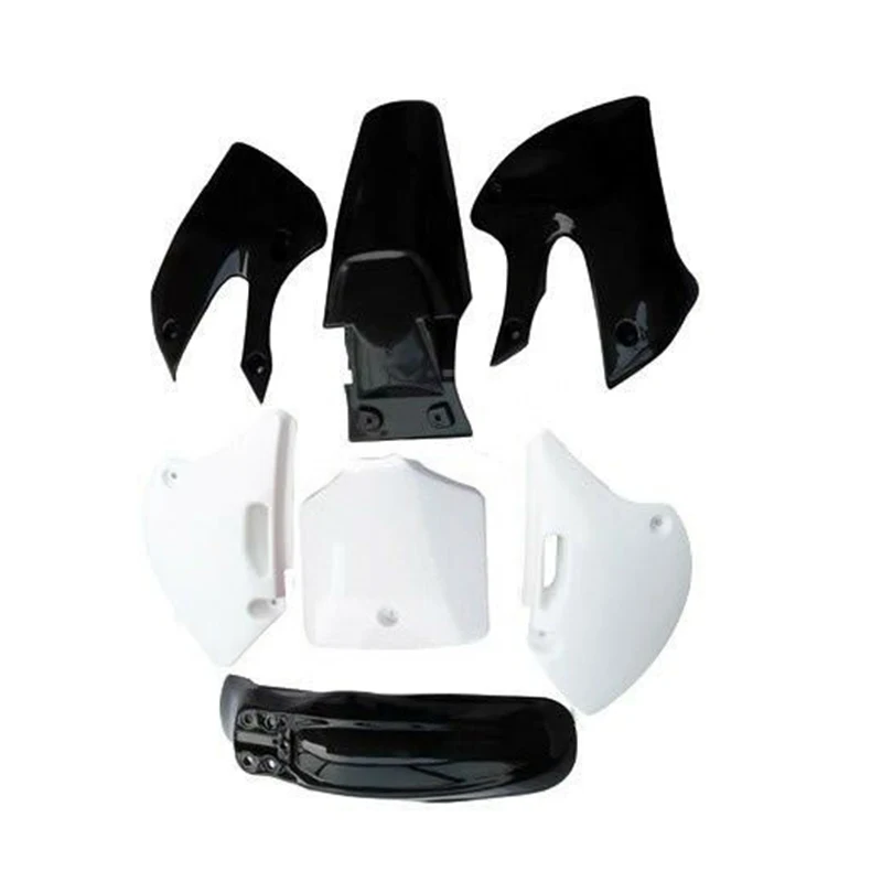 Black&White Plastic Fender Fairing Kit Full Bodywork Cover Kits Motorcycle for BBR KLX Pit bike DRZ 110