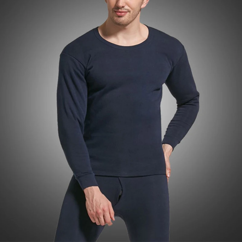 1Set Men Thermal Underwear Set Keep Warm Tops+Pants Ski Underwear Men Ski Suit Plus Cashmere Winter Thermal Underwear