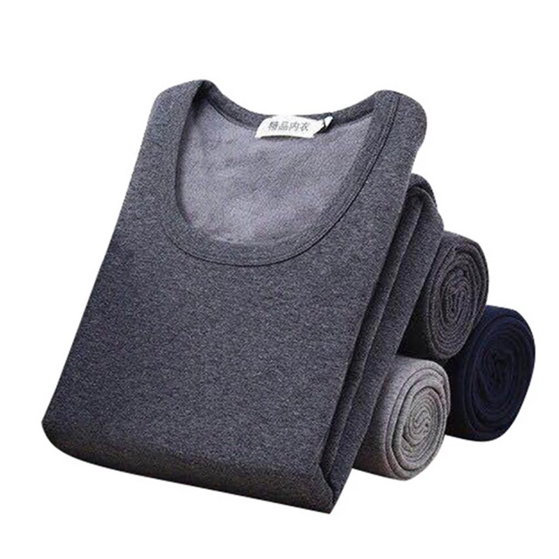 1Set Men Thermal Underwear Set Keep Warm Tops+Pants Ski Underwear Men Ski Suit Plus Cashmere Winter Thermal Underwear