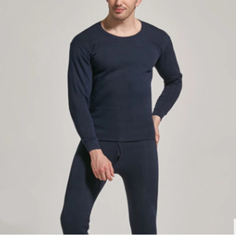 1Set Men Thermal Underwear Set Keep Warm Tops+Pants Ski Underwear Men Ski Suit Plus Cashmere Winter Thermal Underwear