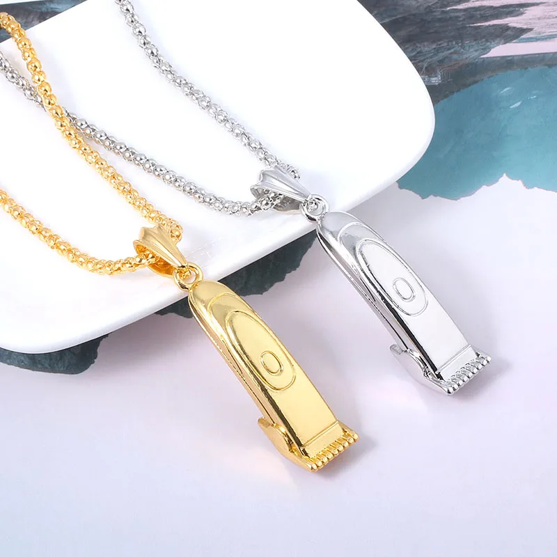 Barber Shop Shaver Razor Keychain Hairclippers Hair Dryer Combs Scissors Pendant Keyring for Barber Key Accessories