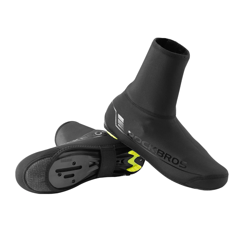 ROCKBROS Winter Cycling Shoe Cover MTB Warmer Overshoes Bike Bicycle Shoes Covers Reflective Windproof Waterproof Protector