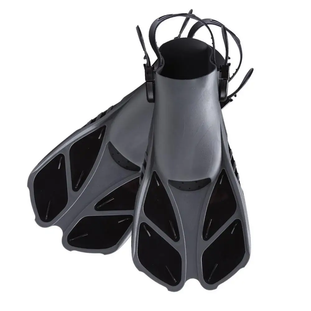 Flippers Short Adjustable Swim Fins Scuba Diving Fins Short Men women Snorkel Swimming Fins Kids Flippers Equipment Set