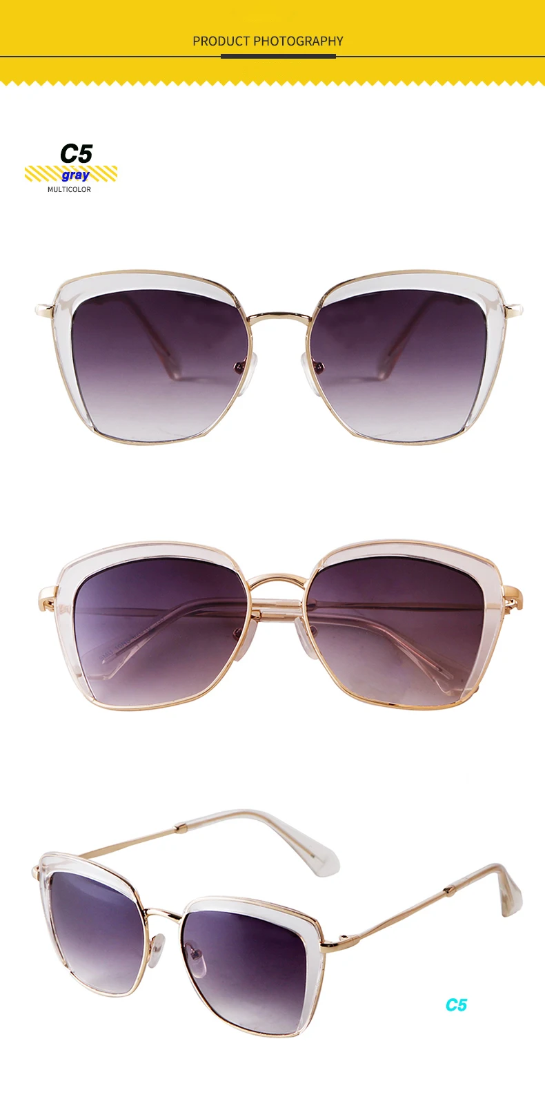 SORVINO Fashion Square Women's Sunglasses Luxury Brand Metal Half Frame Sunglasses Trend 2024 Vintage Red Pink Shades UV400