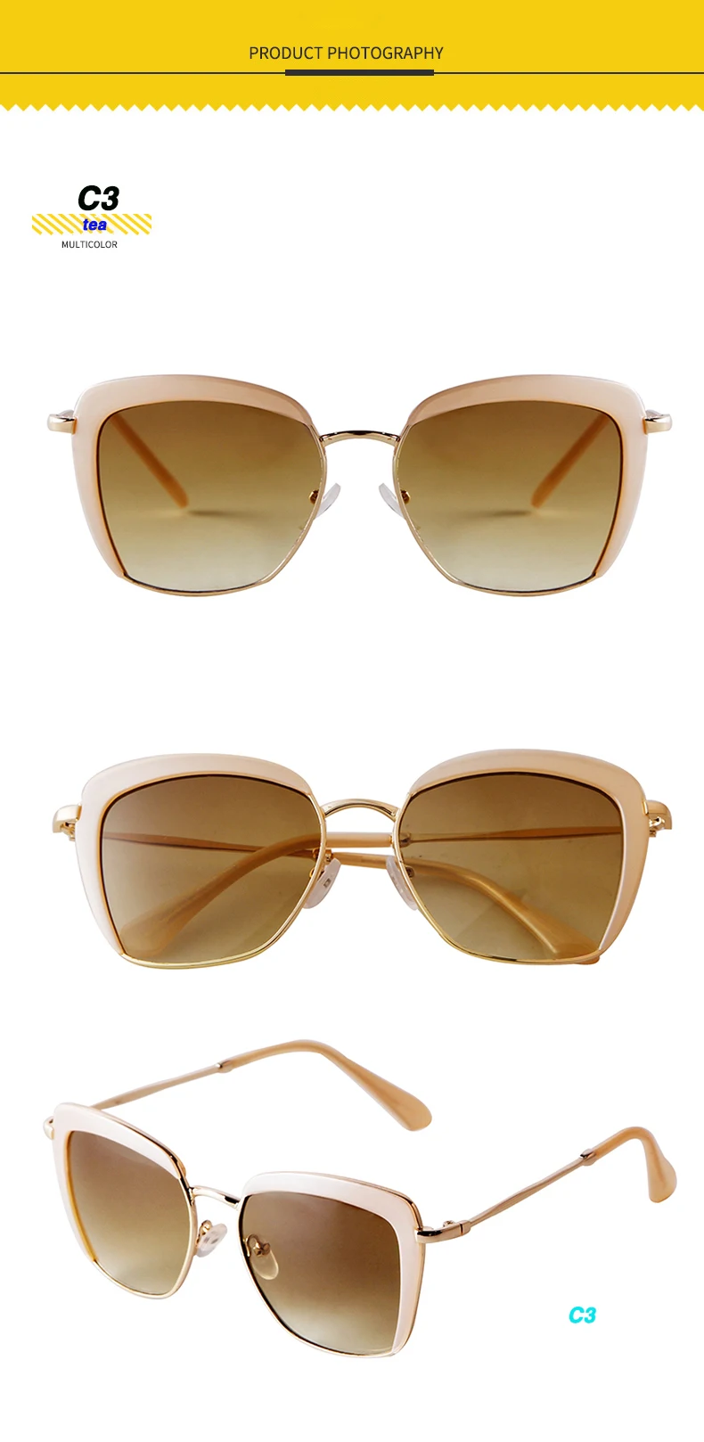 SORVINO Fashion Square Women's Sunglasses Luxury Brand Metal Half Frame Sunglasses Trend 2024 Vintage Red Pink Shades UV400