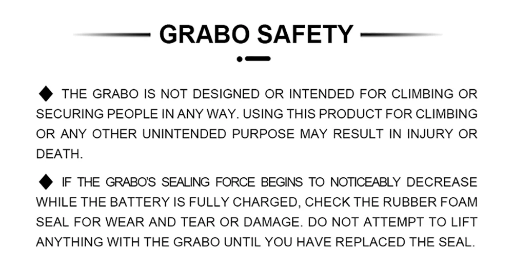 Raizi GRABO Electric Vacuum Suction Cup Liter For Granite Glass Large Format Tile Lifting Tool 170 kg Capacity NEMO GRBAO
