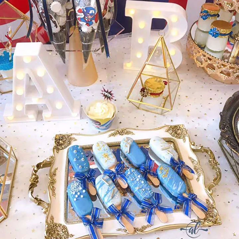 Mirror Glass Storage Tray Gold Rectangle Fruit Plate Desktop Jewelry Display Tray Plate Bathroom Storage Cosmetic Container