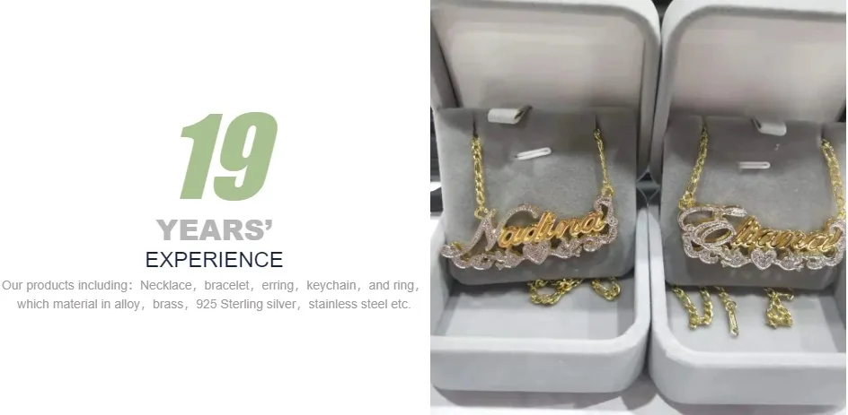 3D Necklace Hip Hop Custom Necklaces Double Color Custom Name Necklace Name Personalized Double Gold Plated Nameplate Christmas