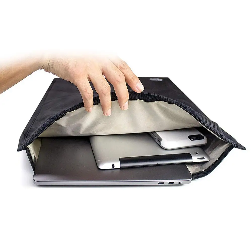 Car Key Signal Blocker Case Faraday Cage Fob Pouch Keyless RFID Blocking Bag For Ipad laptop RFID blocking signal zipper bag
