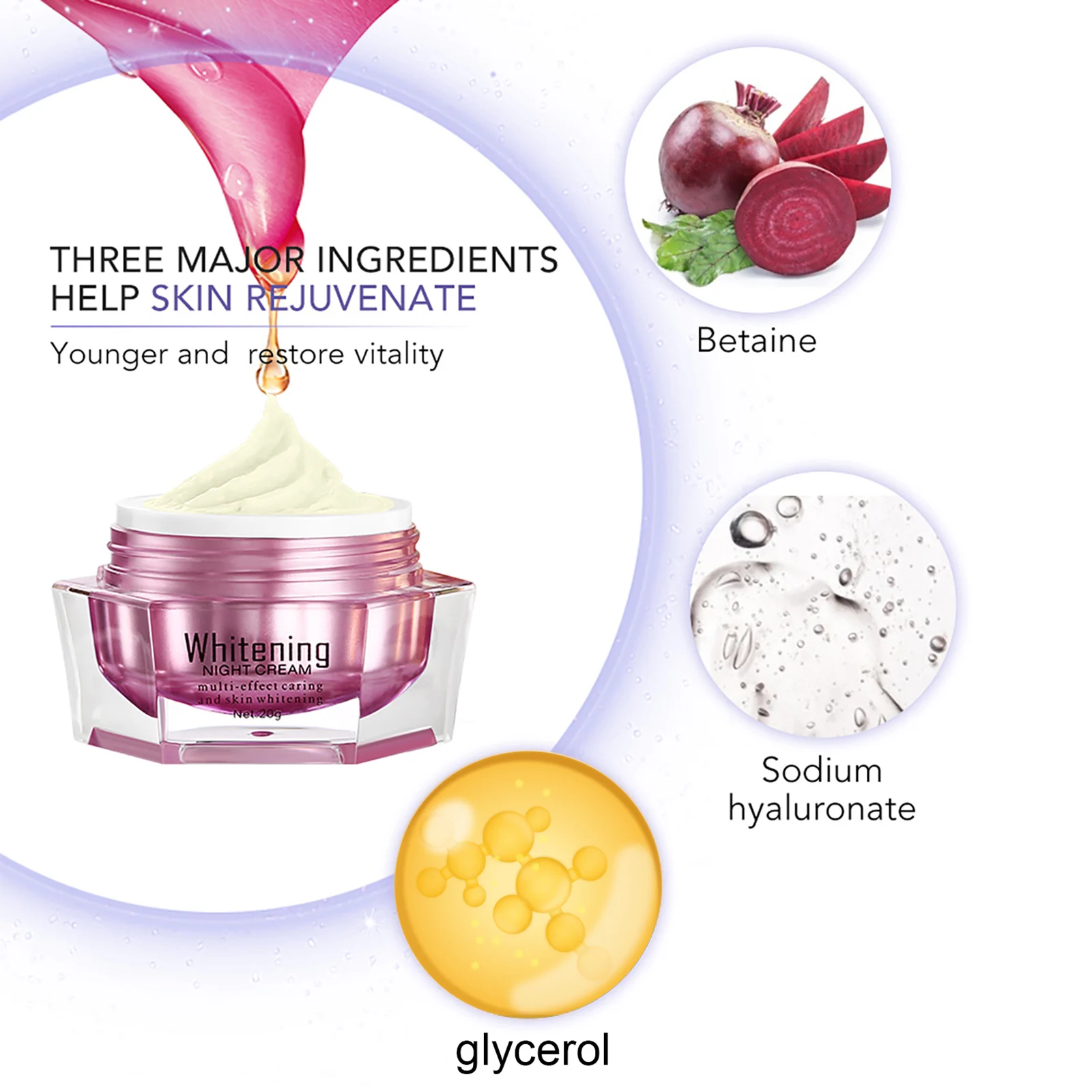 AILKE Face Cream With Hyaluronic Acid, Whitening, Moisturizing, Reduce Wrinkles, Dark Spots, for All Skin Types Beauty Set