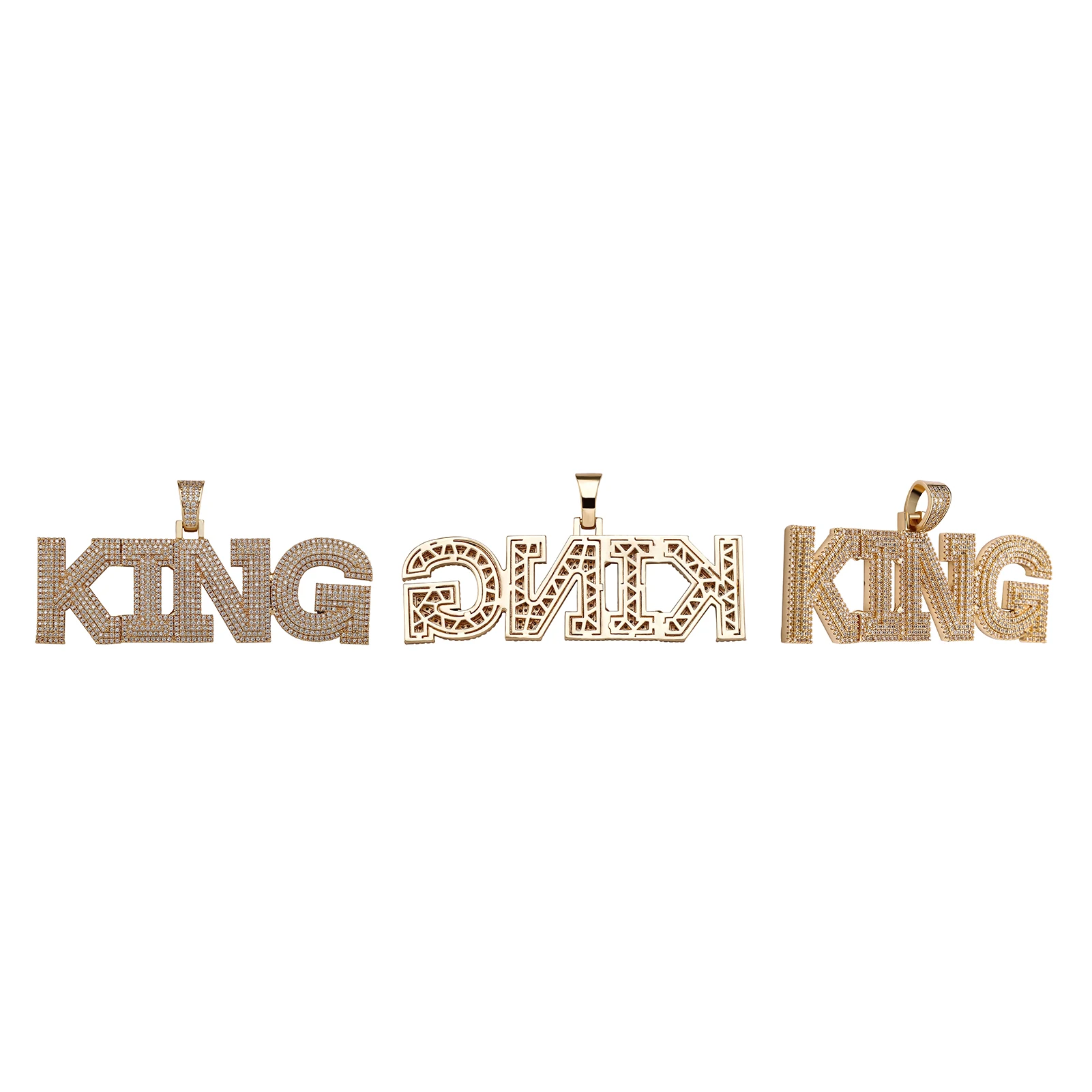 JINAO NEW Stitching Letter Charm Ice Cravejado Cubic Zircon Custom Letters With 4mm tennis chain Men and Women Jewelry For Gift