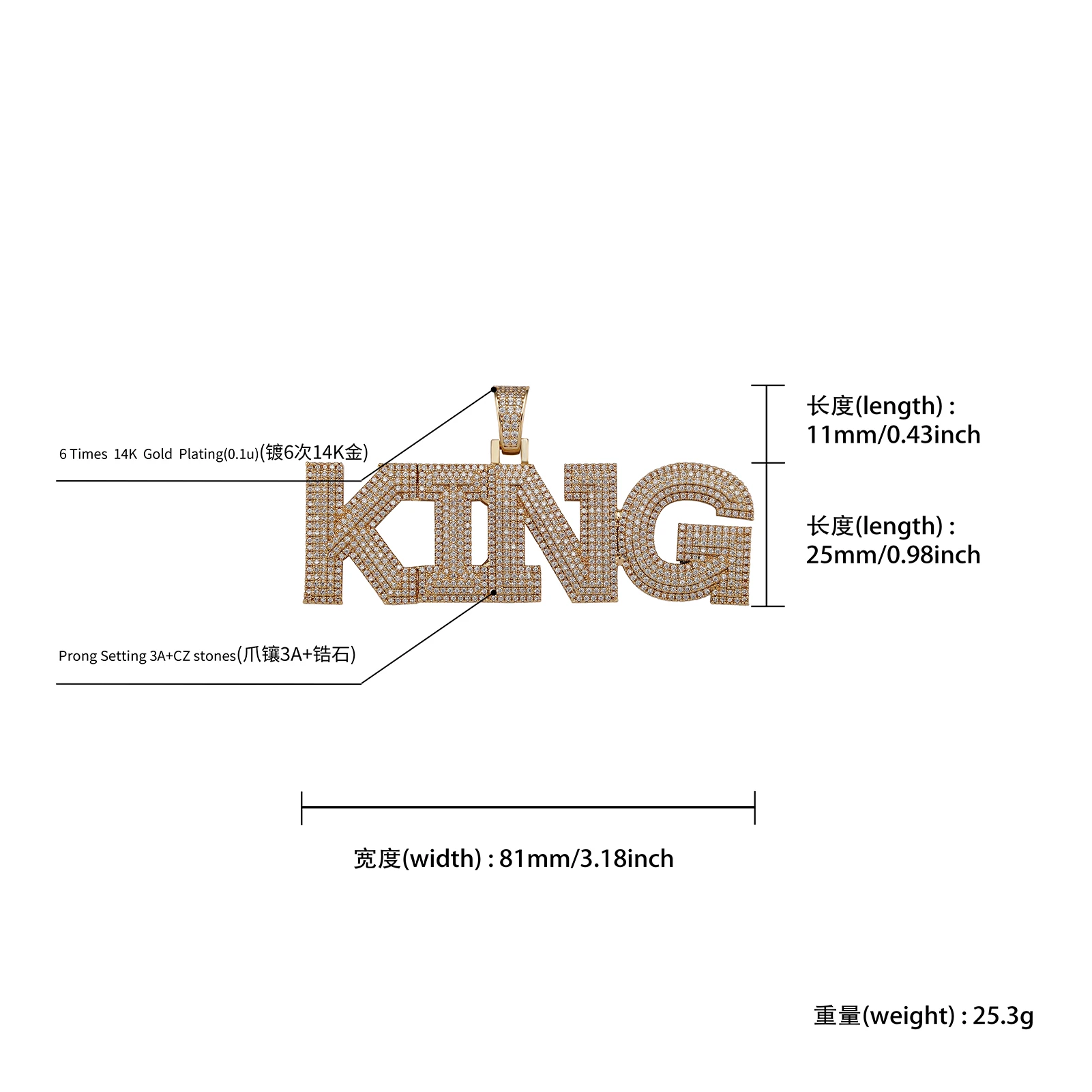 JINAO NEW Stitching Letter Charm Ice Cravejado Cubic Zircon Custom Letters With 4mm tennis chain Men and Women Jewelry For Gift