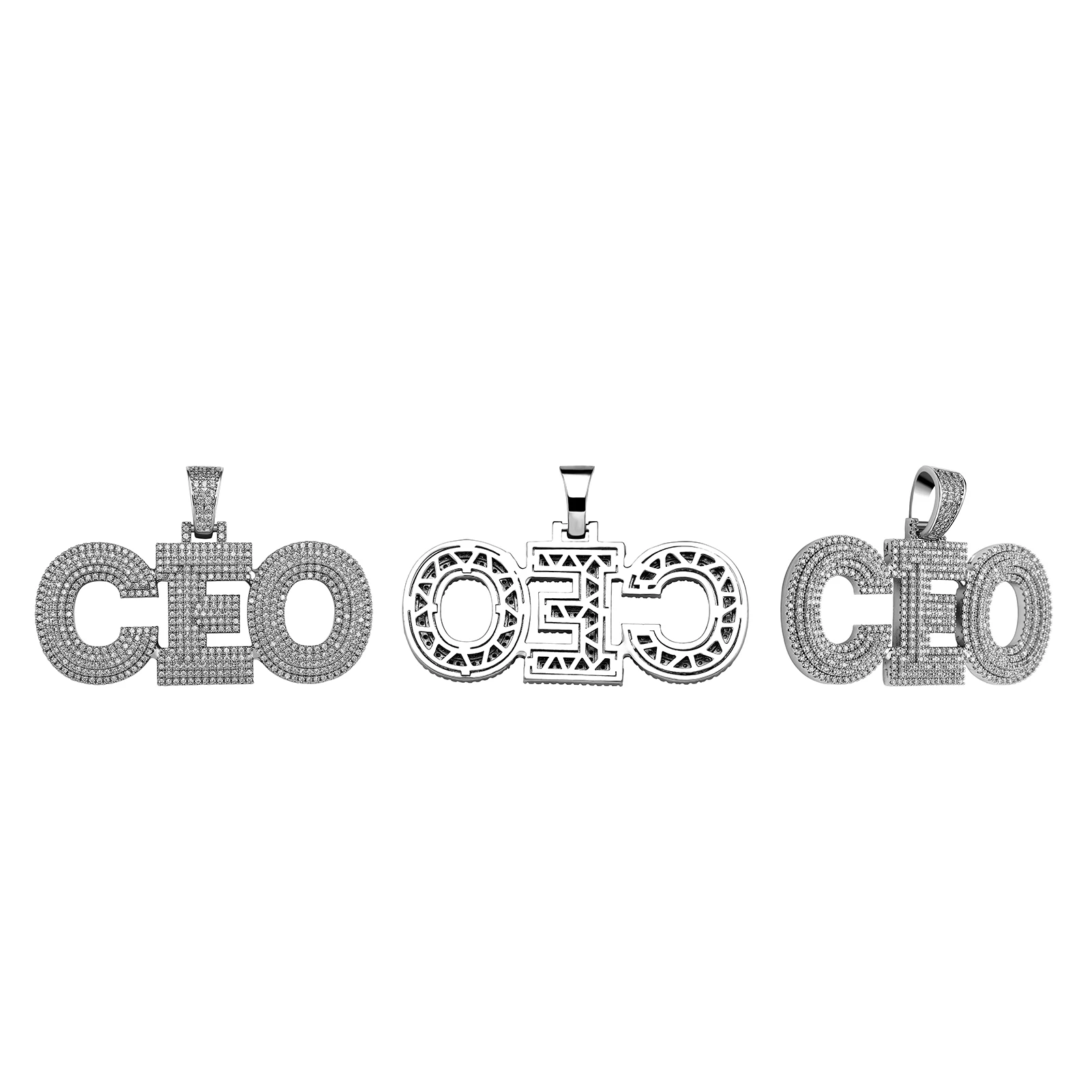 JINAO NEW Stitching Letter Charm Ice Cravejado Cubic Zircon Custom Letters With 4mm tennis chain Men and Women Jewelry For Gift