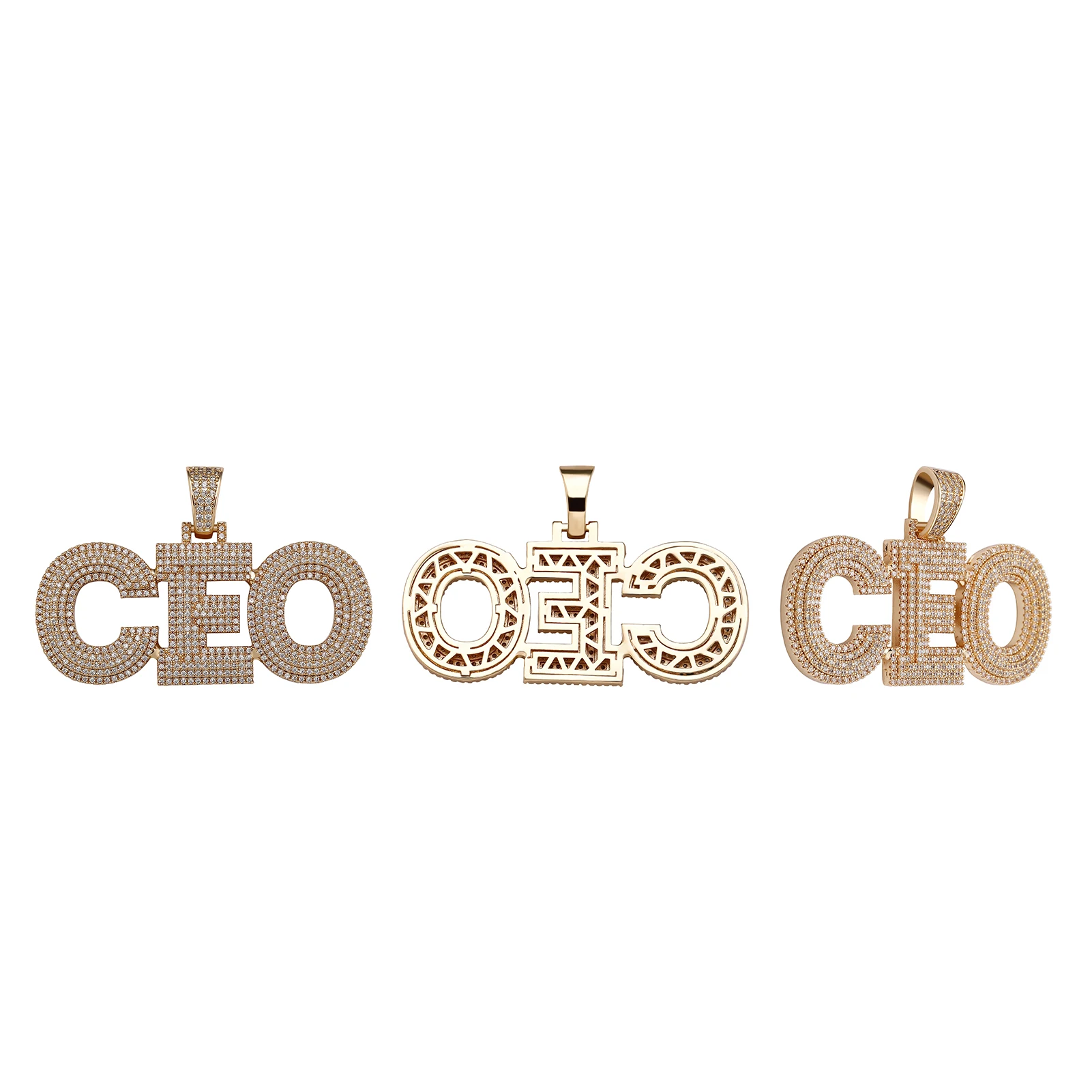 JINAO NEW Stitching Letter Charm Ice Cravejado Cubic Zircon Custom Letters With 4mm tennis chain Men and Women Jewelry For Gift