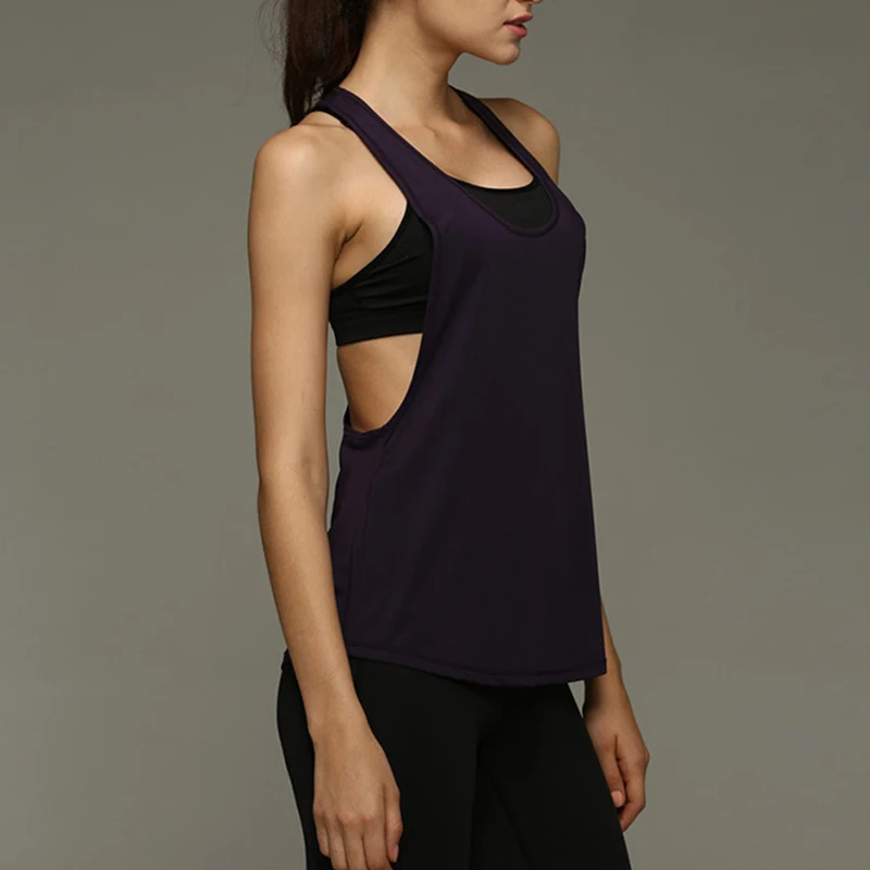 Women Sleeveless Racerback Yoga Shirts Sport Singlet Athletic Fitness Sport Tank Tops Workout Gym Running Training Pilates Vest