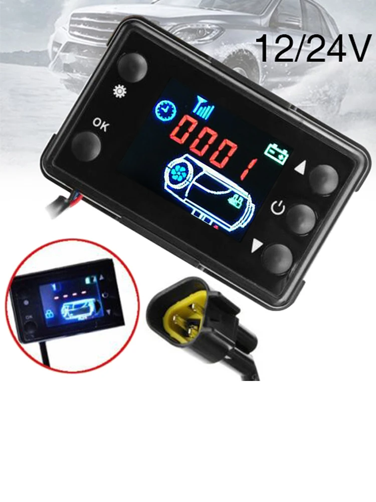 Universal Parking Heater Controller Kit 12V/24V LCD Monitor S witch+Remote Control Accessories For Car Track Diesels Air Heater