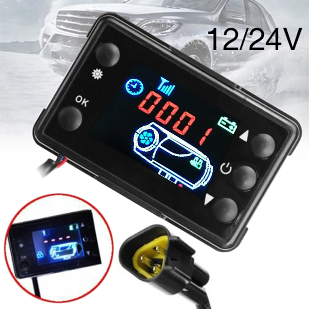 Universal Parking Heater Controller Kit 12V/24V LCD Monitor S witch+Remote Control Accessories For Car Track Diesels Air Heater