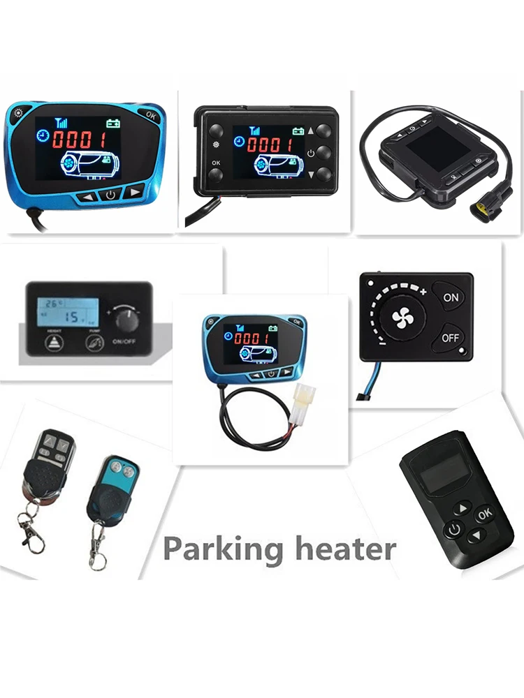 Universal Parking Heater Controller Kit 12V/24V LCD Monitor S witch+Remote Control Accessories For Car Track Diesels Air Heater