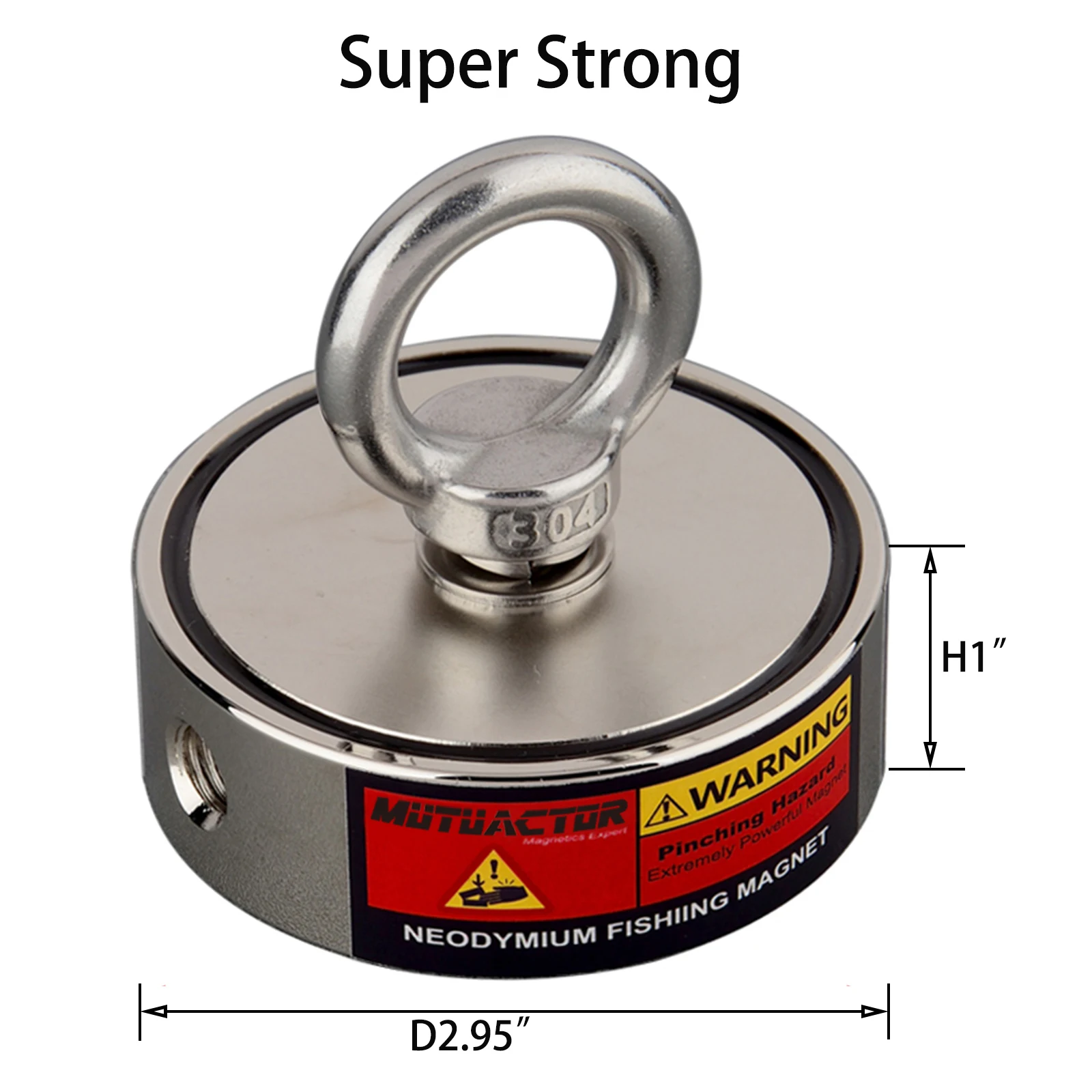 Double sided 250KG*2 Strong Neodymium Fishing Magnet set Permanent N52 Magnet Search Magnetic Material Base