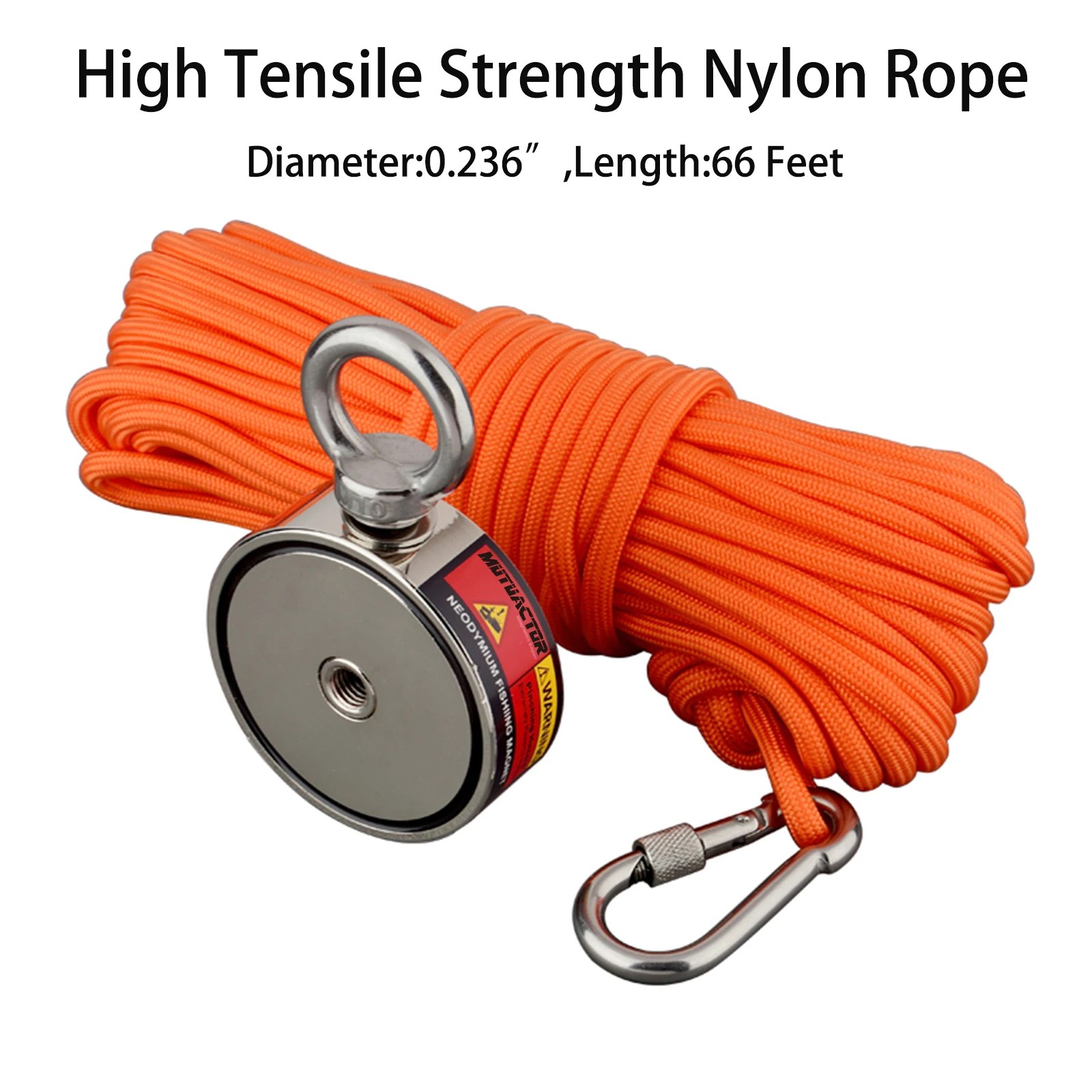 Double sided 250KG*2 Strong Neodymium Fishing Magnet set Permanent N52 Magnet Search Magnetic Material Base