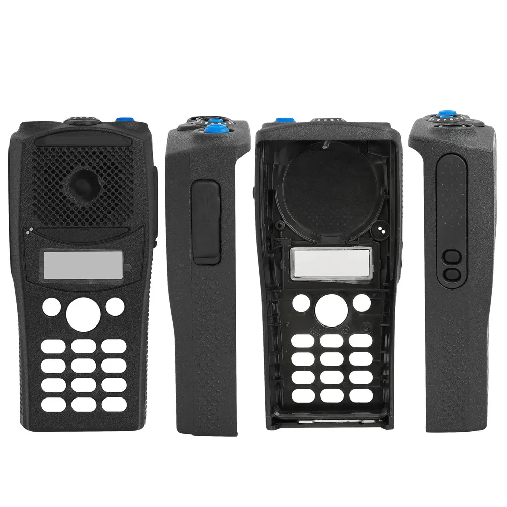 VBLL Black Walkie Talkie Repair Full Keypad Front Case Housing Cover For EP450 Portable Two Way Radio