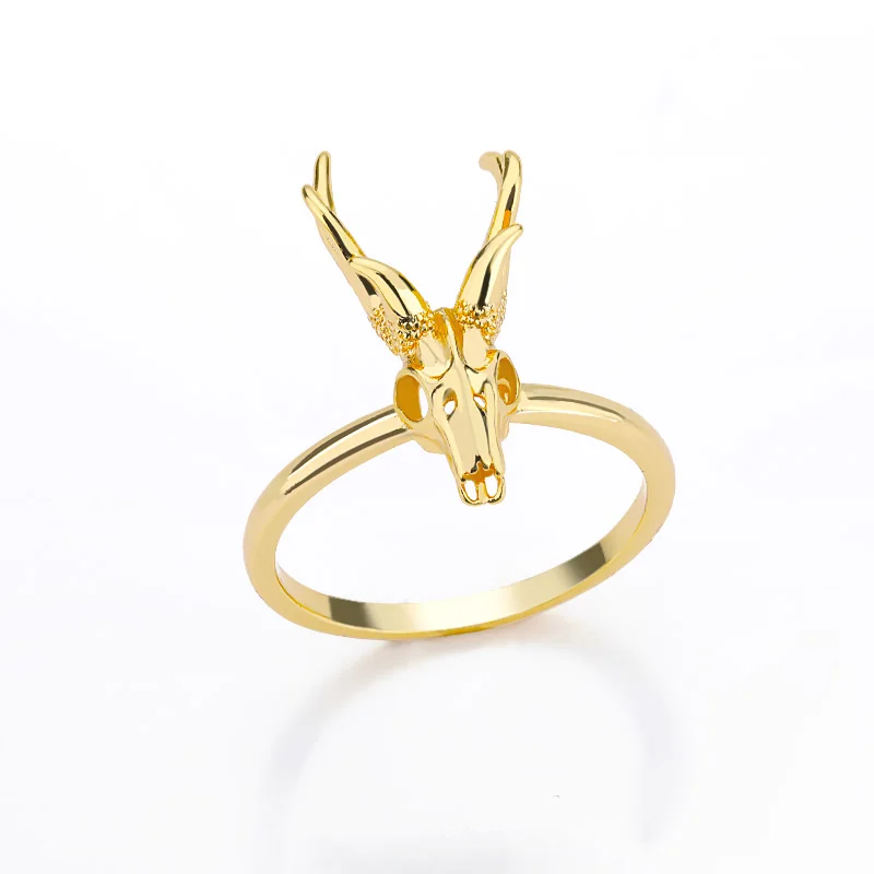 Vintage Punk Skeleton Skulls Rings for Women Man HipHop Jewelry Stainless Steel Satan Devil Finger Accessories Gifts For Friend