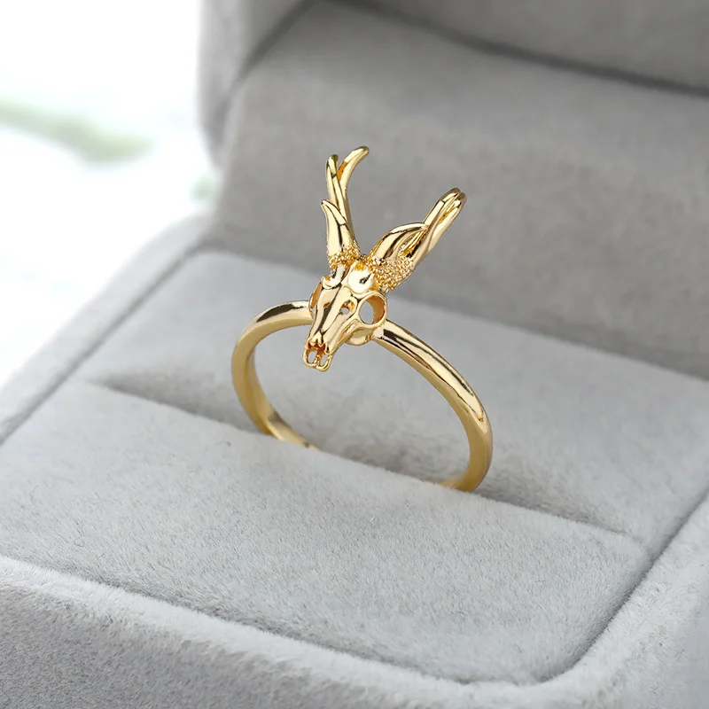 Vintage Punk Skeleton Skulls Rings for Women Man HipHop Jewelry Stainless Steel Satan Devil Finger Accessories Gifts For Friend