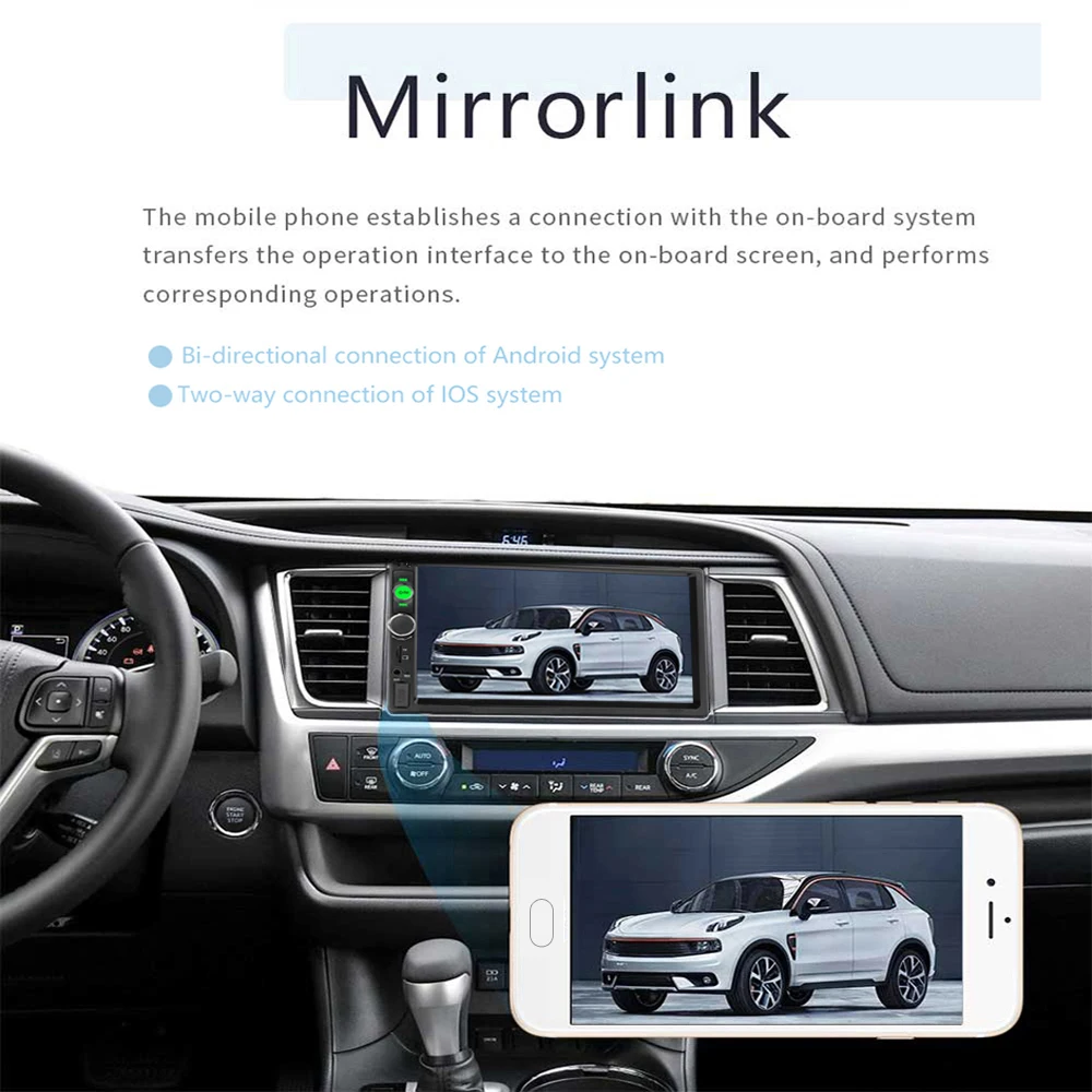 Podofo 2 din Car Radio 7" HD Autoradio Multimedia Player 2DIN Touch Screen Auto audio Car Stereo MP5 Bluetooth USB TF FM Camera