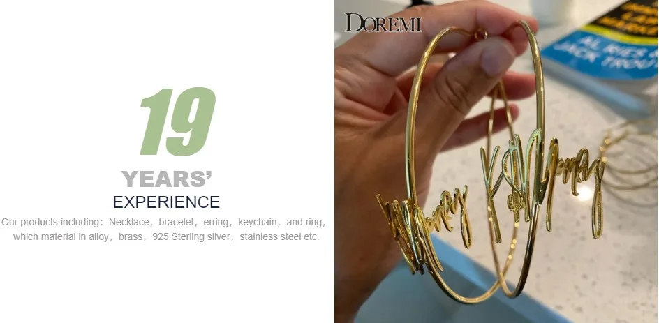 DOREMI 30-100 mm Stainless Steel Letter Earrings Round Custom Name Earrings Female Nameplate Earrings Anti-allergy 25-100mm