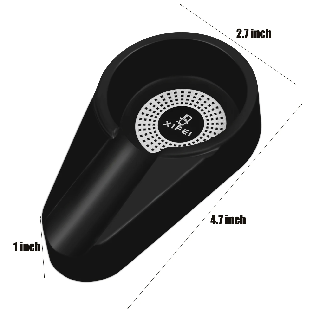 Xifei Melamine Cigar Ashtray With Gift Box Black Single Slot Holder Cigarette Ash Tray Tools Smoking Accessories Dropshipping